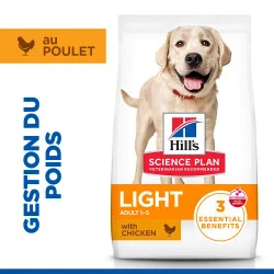 Science Plan Adult Light croquettes pour grand chien au poulet