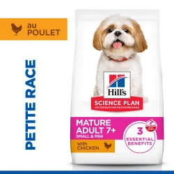 Science Plan Mature Adult Small & Mini croquettes pour petit chien âgé au poulet