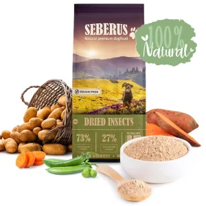Seberus Dried Insects – nourriture pour chien sans céréales plus durable