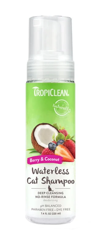 Shampoing sans rincage aux baies pour chats, Tropiclean
