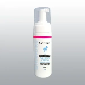 Shampoing sec mousse chien