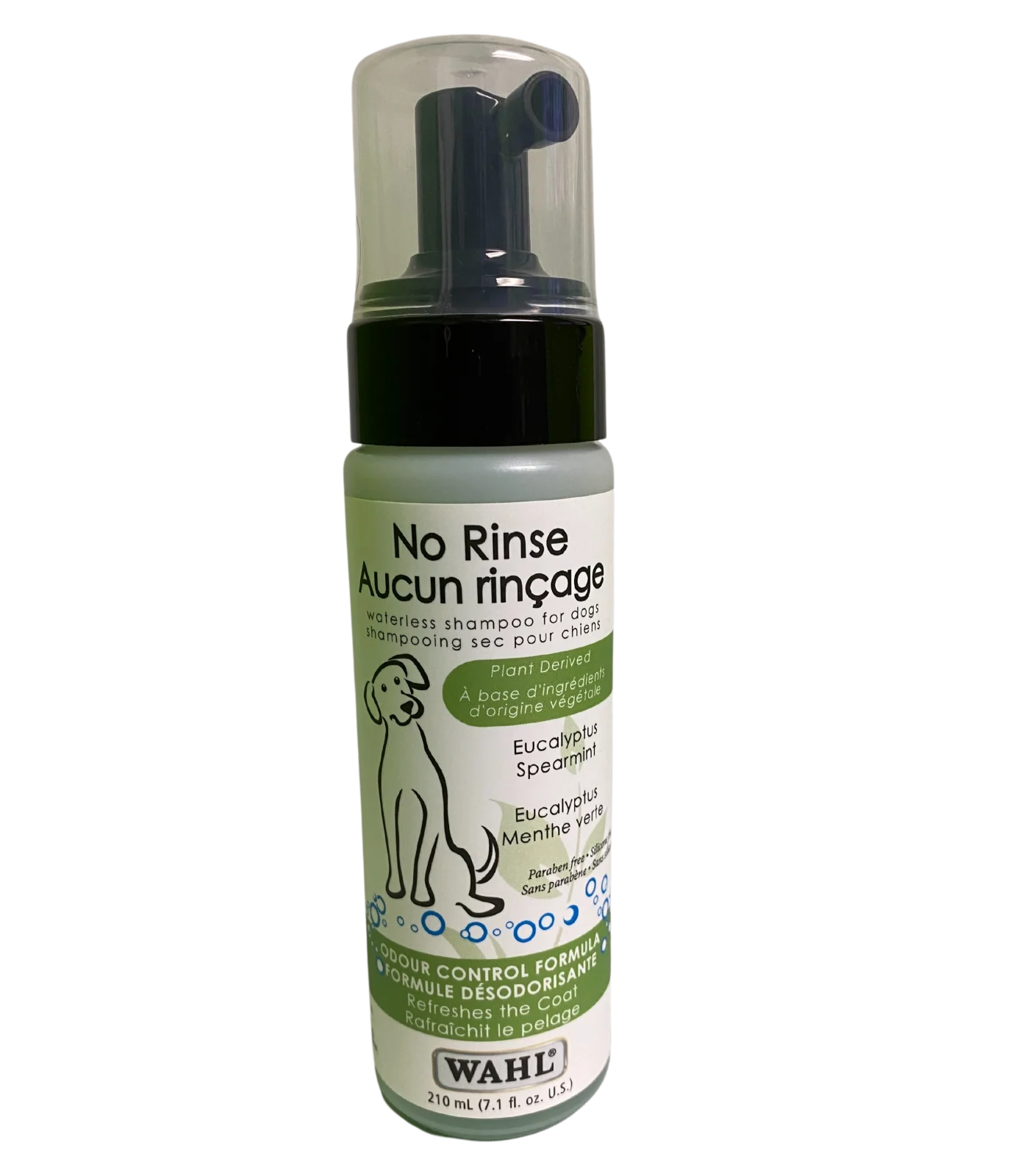Shampoing sec pour chiens Eucalyptus, Wahl 210 ml