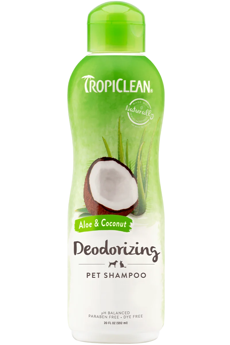 Shampoing TropiClean pour animaux, déodorant