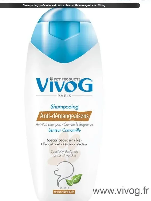 Shampooing anti-démangeaison pour chien fr