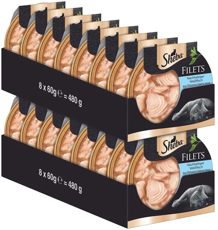 Sheba Filets ASC whitefish wet cat food 60g au meilleur prix sur fr