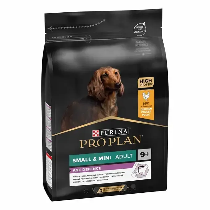 Small & Mini Adult 9+ AGE DEFENCE Poulet (3 kg) – Pro Plan J’ai plus de croquettes