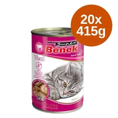 Super Benek Chunks sans céréales 20 x 415 g