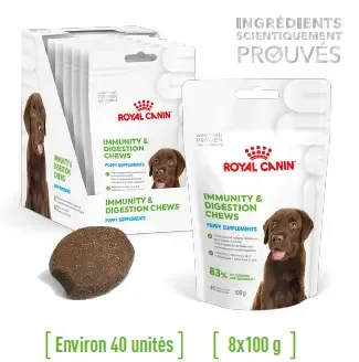 Supplément pour chiot immunité & digestion (sachet 100 g) – Royal Canin J’ai plus de croquettes