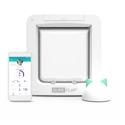 SUREFLAP Grande chatière à puce électronique connecté pour chat - Blanc (Livré sans Hub)