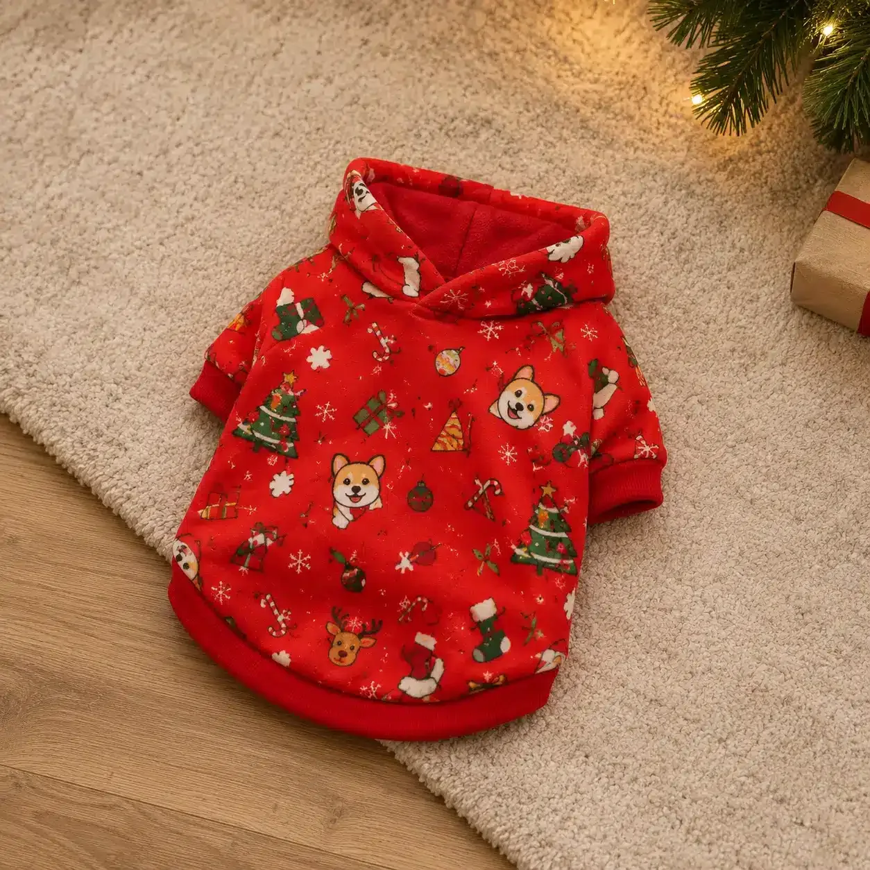Sweat à capuche de noël pour chien