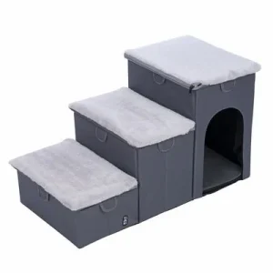 TIAKI Escalier pliable pour animaux domestiques, 3 marches