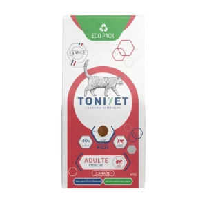 Tonivet adult stérilisé canard - croquettes chat