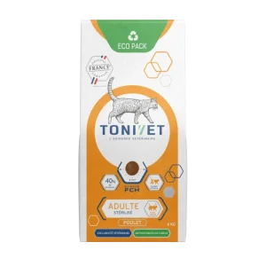Tonivet adult stérilisé poulet - croquettes chat