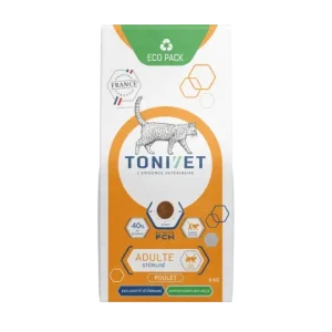 Tonivet Adulte Stérilisé au poulet - croquettes chat