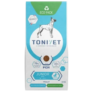 TONIVET JUNIOR MAXI POULET 12KG -croquettes chien