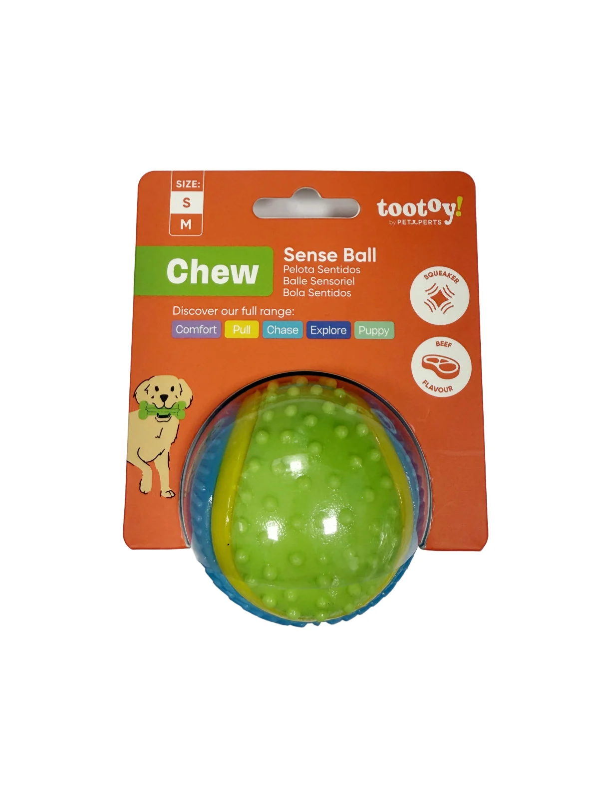 Tootoy! - Balle 5 Sens Bœuf pour Chiens