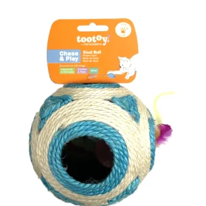 Tootoy! - Jouet Balle en Sisal pour Chats - 11cm