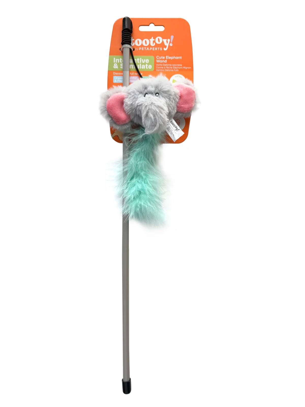 Tootoy! - Jouet Canne à Pêche Elephant pour Chats - 47cm