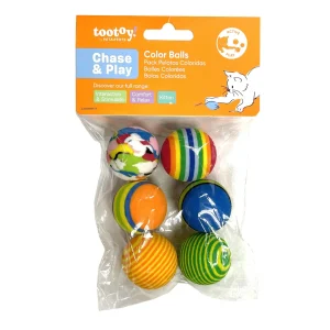 Tootoy! - Pack de Balles Colorées pour Chats - x6