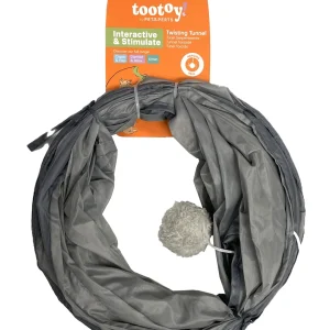 Tootoy! - Tunnel Torsadé avec Balle Suspendue pour Chats - 127cm