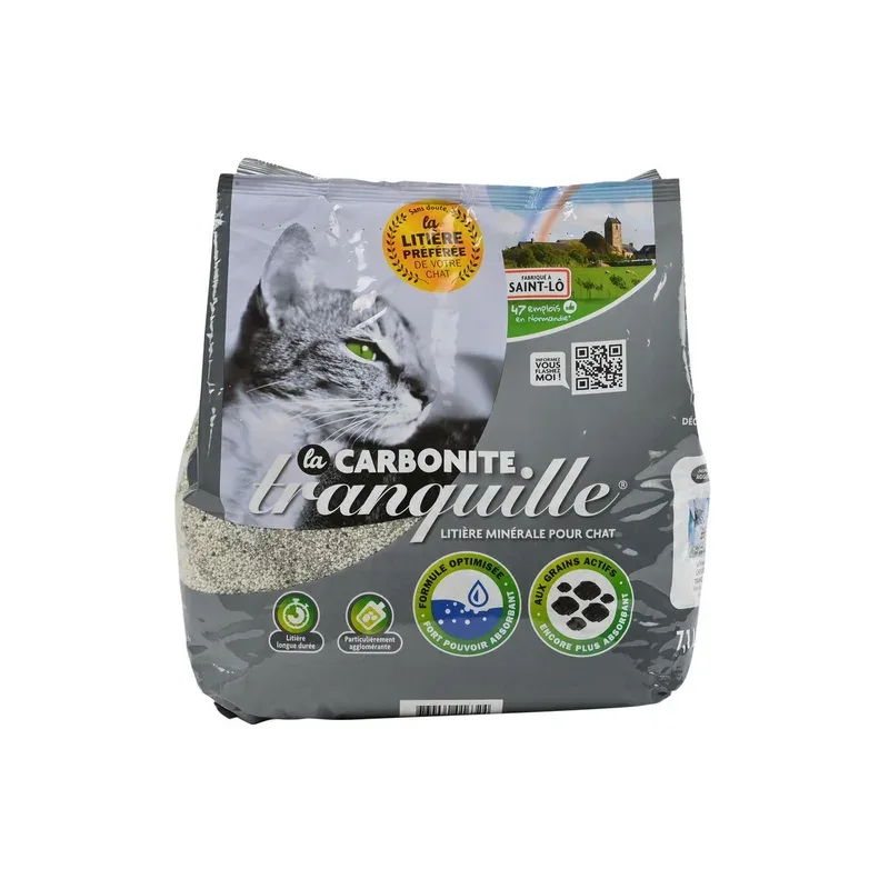 TRANQUILLE La Carbonite Litière minérale pour chat 7.1l pas cher