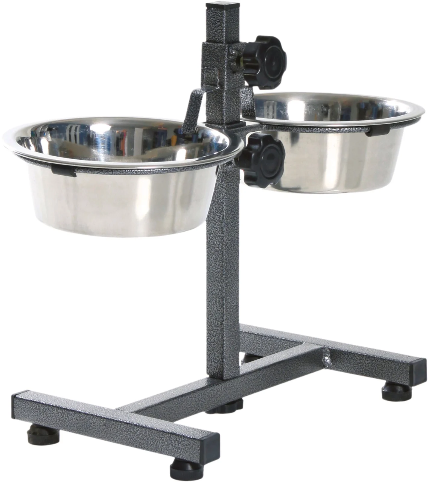 Trixie - Bar à Aliments avec Gamelles Noir pour Chien - 2×0,75L