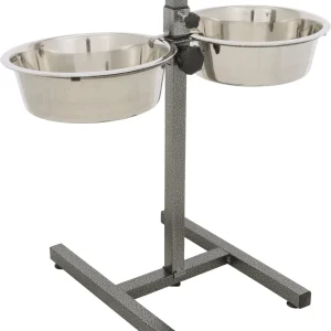 Trixie - Bar à Aliments avec Gamelles Noir pour Chien - 2×2,8L
