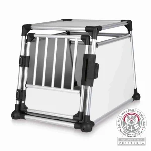 Trixie - Box de Transport en Aluminium Gris Clair/Argent - M/L : 60 x 65 x 86 cm