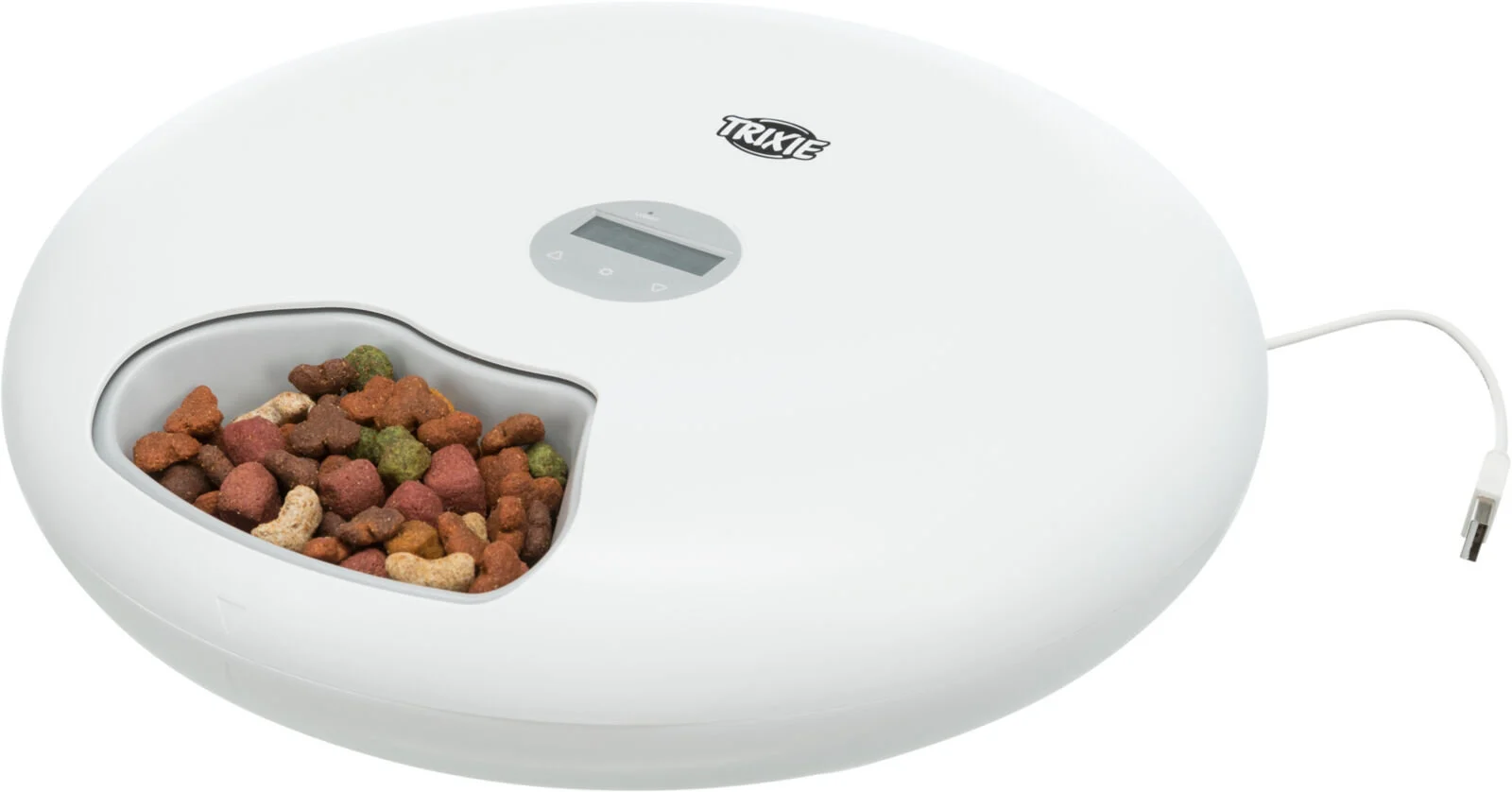 Trixie - Distributeur Automatique De Nourriture Tx5+1, 6 × 0,18 L/Ø 32 × 8 cm, Blanc