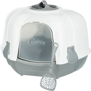 Trixie - MAISON DE TOILETTE d'angle Maro gris clair/granite - 60 x 43 x 52 cm