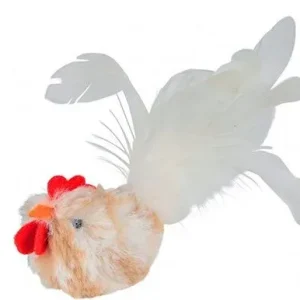 Trixie Poule blanche avec herbe à chat et son – France