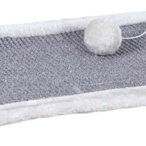 Trixie - Tapis griffoir en sisal/en peluche gris/gris clair - 55 x 35 cm