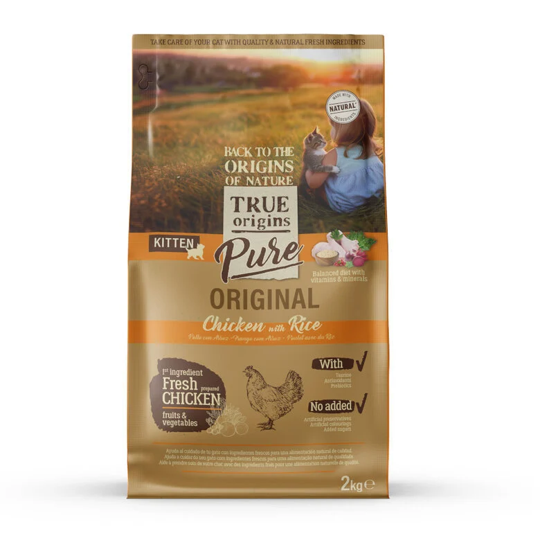 True Origins Pure - Croquettes au Poulet pour Chaton - 2kg - Image 2
