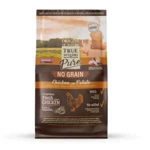 True Origins Pure - Croquettes au Poulet sans Céréales pour Chat Adulte Stérilisé