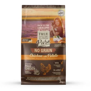 True Origins Pure - Croquettes au Poulet sans Céréales pour Chien Adulte