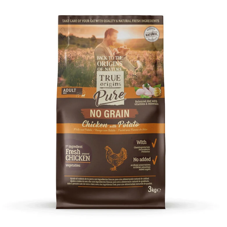 True Origins Pure - Croquettes au Poulet sans Céréales pour Chien Adulte de Petite Taille - 3kg - Image 2