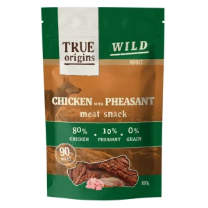 True Origins Wild - Friandises Jerky Poulet et Faisan pour Chien Adulte - 100g