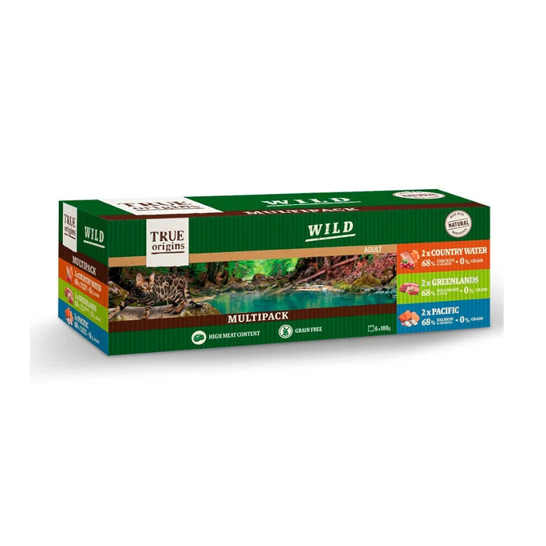 True Origins Wild - Multipack de Pâtées pour Chats Adultes - 6x100G