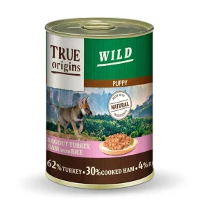 True Origins Wild - Ragout à la Dinde, Jambon & Riz pour Chiots - 400G