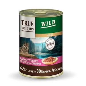 True Origins Wild - Ragout à la Dinde, Speck & Carottes pour Chiens Adultes - 400G