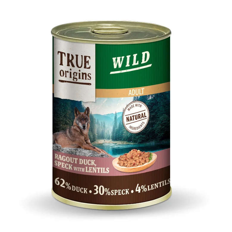 True Origins Wild - Ragout au Canard, Speck & Lentilles pour Chiens Adultes - 400G