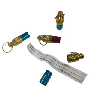Tube pendentif d’identification pour animaux