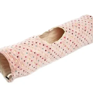 Tunnel mou pour chat (Rose) – Ferribiella J’ai plus de croquettes