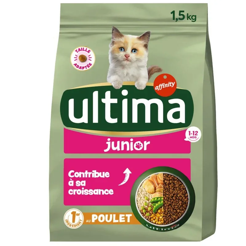 ULTIMA Croquettes au poulet pour chat junior 1.5kg pas cher