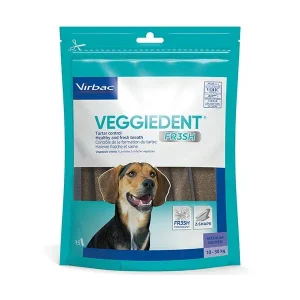 VeggieDent Fresh S pour chien < 30 kg - sachet 15 Lamelles