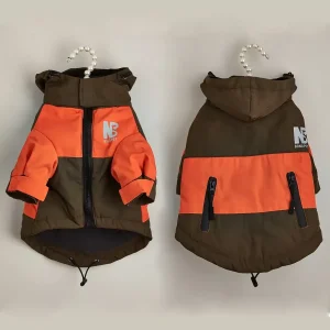 Veste d’hiver épaisse avec poche pour spitz