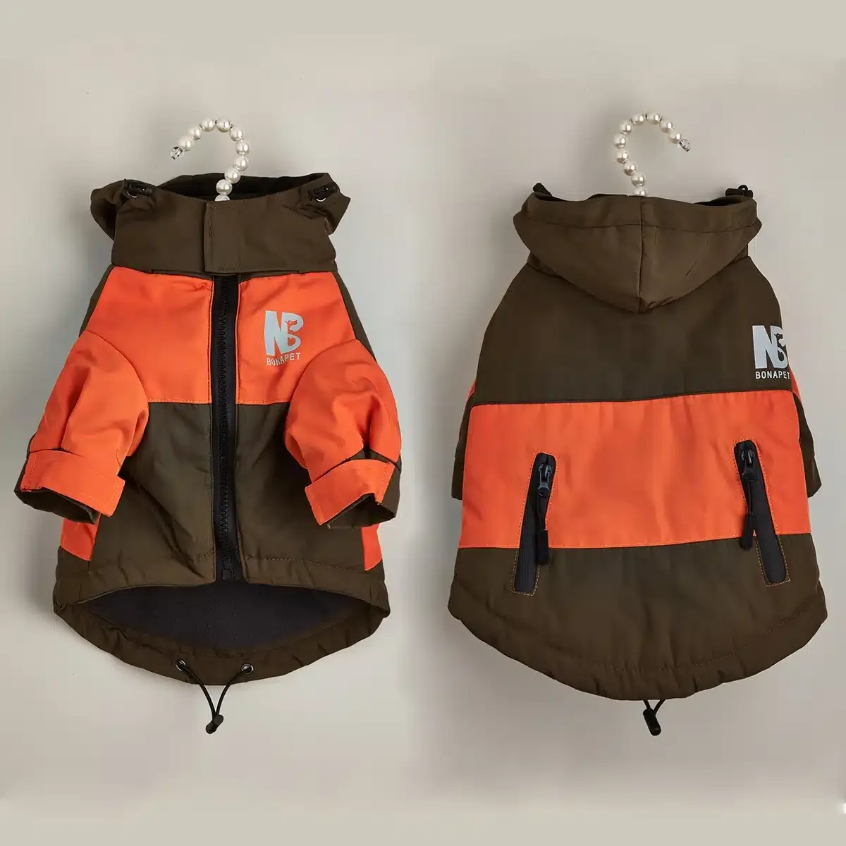 Veste d’hiver épaisse avec poche pour spitz