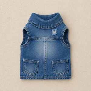 Veste jean denim petit chien