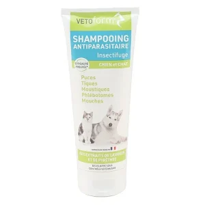 Vetoform Antiparasitaire Shampooing insectifuge chien et chat – Puces