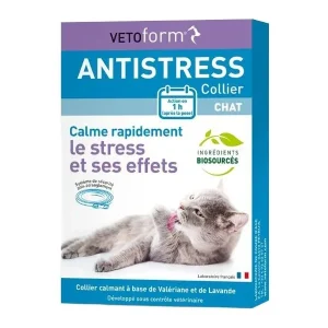 Vetoform Collier anti stress Chat – Actif en 1 heure